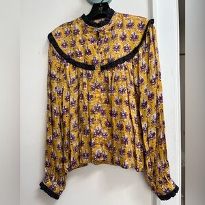 Emerson Fry India Collection Elodie blouse - block print Small